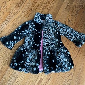 American Widgeon Girls Faux Fur Coat Size 5